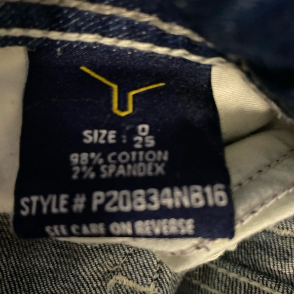 Vigoss Studio Size 0 25 Jeans Girls Womens Boot Cut Jeans Medium Wash low rise - Picture 11 of 11